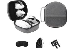 dethinton for Oculus Quest 2 Case, Travel Case for Oculus Quest 2 All-in-one VR Gaming Headset and Controllers Includes Multiple Oculus Quest 2 Accessories (Gray)