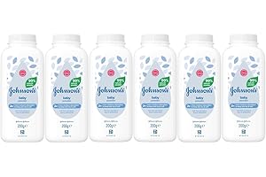 AUSOMECHOICE Johnsons's Natural Baby Powder - Pack of 6 x 200g