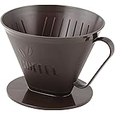 Fackelmann Permanent Coffee Filter, No. 4, Portafilter, Coffee Filter for up to 4 Cups, Reusable Plastic Filter, Brown, 1 Pac