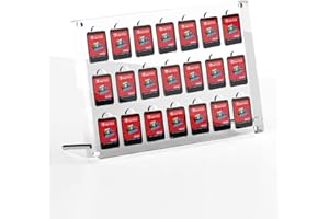 Hagibis Boîtier pour cartes de jeu pour Nintendo Switch, 21 emplacements pour cartouches, support de protection antichoc en acrylique, boîte de rangement pour Switch NS NX (21 emplacements)