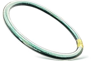 Yvelise Bracelet bouddhiste - Jonc femme PAILLETTES - Avec Mantra porte bonheur [Promo flash - Stock limité]