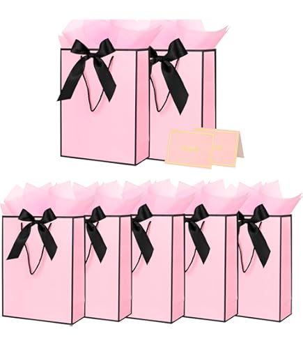 Elegant Black & White Gift Bags - Perfect For Weddings & Events