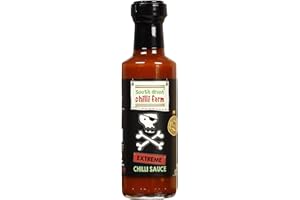 South Devon Chilli Farm Extreme Chilli Sauce | Made from Bhut Jolokia Chillies aka Ghost or Naga - Great Tasting with a Powerful Pinch of Heat – Heat Rating 10/10-100ml Bottle (Single)