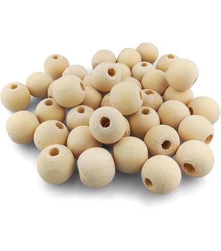 TOAOB 236 Pezzi Mezza Palline in Legno Naturale Mezze Sfere Metà Perline Senza Foro Perle per
