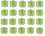 LEGO STAR WARS - 20 Rundsteine mit 2x2 Noppen in transparent neongr�n - Star Wars