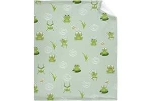 TERSTIN Frog Harvest Puddle Throw Blanket Soft Flannel Fleece Velvet Plush Personalized Fluffy Warm Cozy Soft Bedding Anti Pill Pets 40 x 30 Inch