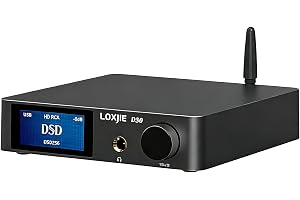 LOXJIE D30 Audio DAC & hörlursförstärkare ES9068AS Chip XMOS PCM 32bit/768 kHz MQA DSD512 Bluetooth 5.0 APT-X JAS Hi-Res certifiering, med fjärrkontroll