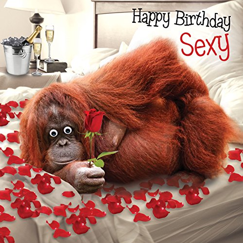 Happy Birthday Sexy Orangutan On Bed W Buy Online In Israel At Desertcart