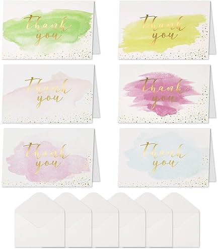 Ohuhu 36 Pezzi Biglietti Di Ringraziamento, Carta Kraft Per Biglietti D'auguri Per Biglietti Regalo Biglietti Di Ringraziamento Fai Da Te Regalo, 10 X 15 Cm, Thank You In Inglese - Foto 8