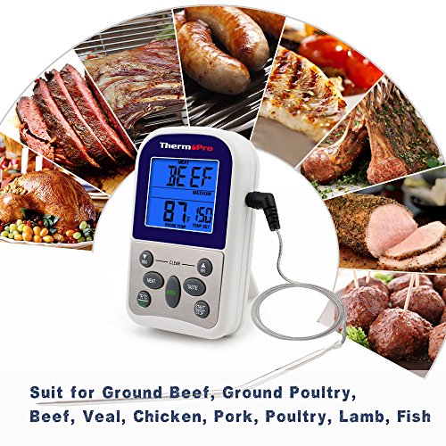 ThermoPro TP10 Digitales Bratenthermometer Ofenthermometer mit Timer für BBQ / Grill / Smoker usw. - 2
