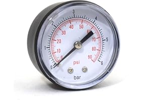 ADG Manomètre Sec Axial 0-6 Bars 1/4" Gas