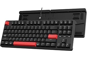 Keychron C3 Pro Tastiera Meccanica a filo, USB-C, LED Rosso, QMK/VIA, Compatible con Mac Windows Linux, Brown Switch