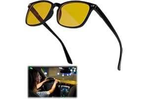 EMODWEY Lunettes de Vision Nocturne pour Hommes et Femmes, Anti-Éblouissement, Idéales pour la Conduite Nocturne et la Pêche, Réduisent la Fatigue Oculaire, Monture Légère en TR, Accessoires Inclus