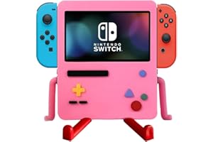 IRISFLY Stand for Nintendo Switch Accessories,Portable Dock Playstand for Nintendo Switch OLED Cute Case Decor (Pink)