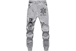 WANHONGYUE Anime One Piece Luffy Pantalons de Sport Jogging Adulte Cosplay Bas de Survêtement Sweatpants Trousers avec Poches
