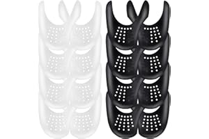 Jdomall 8 Pares Escudo de Zapatos -Protectores para Zapatillas de Deporte, Arrugas de Zapatos Antiarrugas, Prevenga Hendidura del Pliegue del Calzado Deportivo