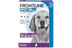 Frontline Spot On Flea Treatment For Dogs 20-40kg, 1 pipettes Flea And Tick Treatment For Dogs, Frontline Flea Treatment For Dogs, Frontline Spot On For Dogs, Frontline For Dogs