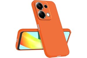 Longstong Funda Compatible con Redmi Note 13 Pro 4G / Poco M6 Pro 4G (6.67"), Delgada Antigolpes Personalizada Diseño Minimalista - Naranja