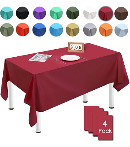 Neatalia Rouleau de nappe en plastique blanc - 137,2 cm x 30,6 m - Rouleau de nappe jetable en
