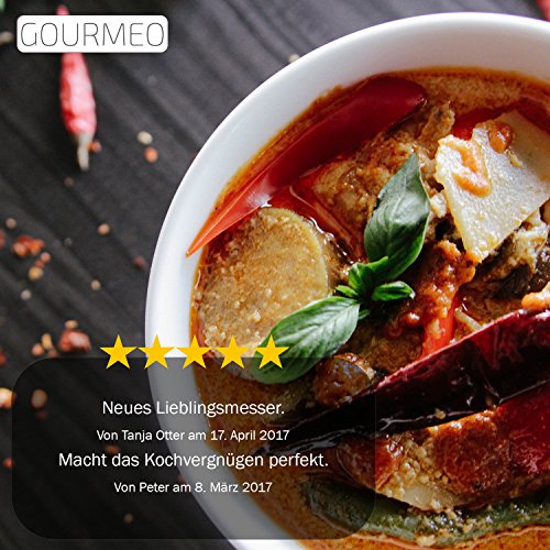 GOURMEO Chinesisches Kochmesser aus rostfreiem Edelstahl | 2 Jahre Zufriedenheitsgarantie | Hackmesser, Chop Cutter, Chefmesser, Profi-Kochmesser - 5