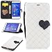 Produktbild Lonchee Huawei P8 Lite 2017/Honor 8 Lite Wallet Tasche Brieftasche Schutzhülle,Liebesschnalle Farbabstimmung Design Hochwertige PU Leder Folio Tasche Case Hülle im Bookstyle mit Standfunktion Kredit Kartenfächer Abnehmbare Handschlaufe(Weiß)