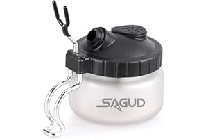SAGUD Bote de Limpieza para aerógrafo Bote de Limpieza para aerógrafo Estación de Limpieza para aerógrafo Soporte para aerógrafo