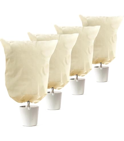 Housse Antigel Pour Plantes – Non Tissé Avec Fermeture éclair – Beige 180x120cm
