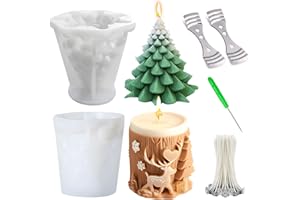 ‎NVSEATY Kerzen Formen Silikon Silikonformen Gießformen Weihnachten, Kerzen Selber Machen Set Kerzenformen Zum Gießen Kerzen Silikonformen Kerzenform Silikon Kerzenformen Epoxidharz Formen