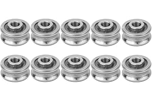 HILILAND Łożyska rowkowe U, 10 sztuk SG15, łożysko U Nut, prowadnica 5 x 17 x 8 mm (Single Row Roller), Default, Single Row Roller