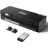 TESmart HDMI Matrix 8x8 Matrix Switch 1080P Quad View Rack Pro AV | Seamless Switching, Audio Stand-Alone, RS232 IR LAN Contr