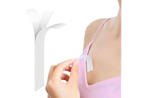 KLIKIL Cinta Doble Cara Extrafuerte - Cinta de Doble Cara Ropa y Vestidos Double Sided Tape Transparente para Sostén Cinta Invisible para Vestidos Fácil de Aplicar Fijación Invisible Tamaño 12x84mm 50pcs