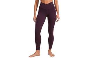 CRZ YOGA Damskie legginsy Butterluxe Cross Waist Workout 28 cali - V Crossover High Waisted Gym Athletic Yoga