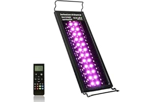NIKEEYEN Aquarium LED Beleuchtung mit Fernbedienung, 18W Volles Spektrum 24/7 Modus Aquarium Lampe mit DIY, Standard & Wetter-Modus für 30-45cm Pflanzenwuchs und Süßwasser-Aquarien