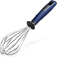 Tasty Everyday Stainless Steel Whisk with Soft-Touch Handle, Multifunctional Balloon Whisk for Stirring and Whipping Ingredients, Kitchen Whisk Stirrer, 26x5.5cm Colours: Dark Blue, Grey, Silver