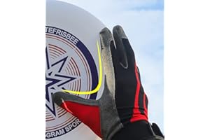 Amofu Frisbee Gloves, Full Finger Ultimate Grip and Friction Outdoor Training Running Comfortable, Breathable, Quick-drying, Wear-resistant Touchscreen Non-slip Gloves