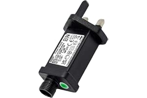 Yowin Transformer for Christmas Lights 31V 6W Fairy Lights Plug Adapter with 6h Timer, 8 Modes Power Supply 3 Pin Plug in String Light Replacement for Indoor Outdoor Christmas Tree Icicle Lights