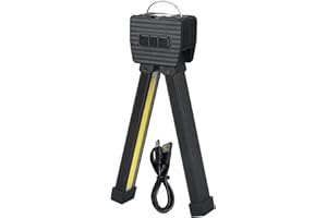 Hemousy Posing Lamp Gym, Gym Lamp for Posing - 7th Gear Dimming, Portable Magnetic LED Flashlight with Hanging Hook, Handheld USB Rechargeable Worklight with 180 Degree Folding