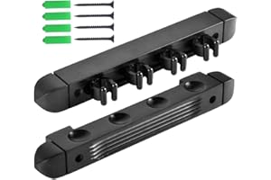 SM SunniMix Porte-queues Noir, 4 Porte-Queue De Billard, Support Queue De Billard Mural, Billard Accessoires, Support Mural pour Bâton De Billard, Clip pour Tiges De Table De Billard