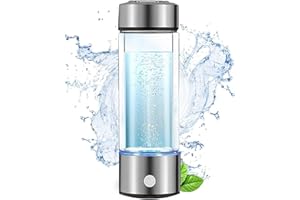 CJHZQYY Wodorowa butelka na wodę przenośna maszyna do robienia szkła alkalicznego, bogaty Loniser z technologią SPE i PEM USB ładowalny generator jonowy (800-1200 ppb), czerwony