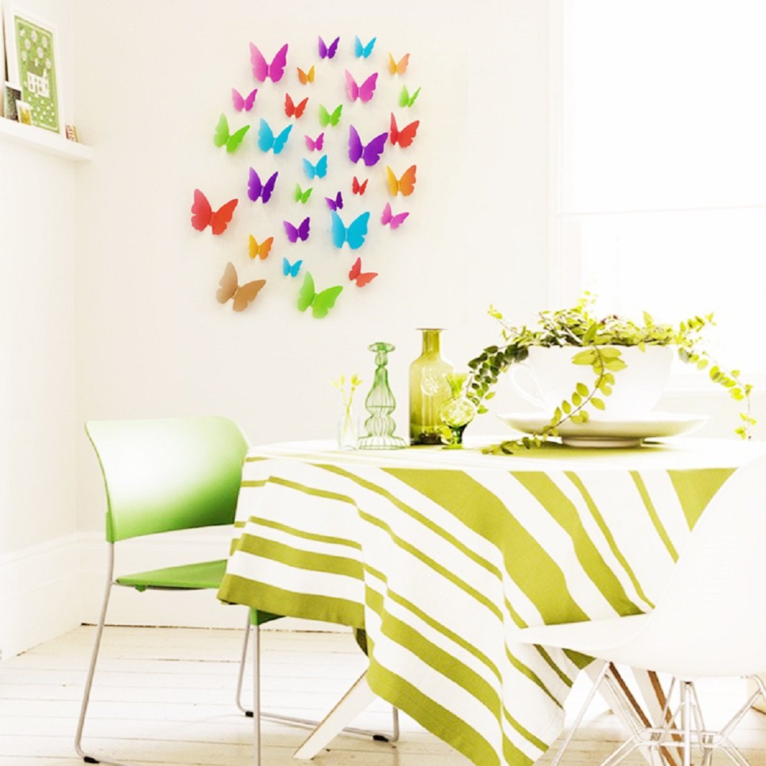 JAAMSO ROYALS Multicolour 3D Butterfly Stickers for Wall, Butterfly Decoration Items, Stickers, Decor, Butterflies, for Wall Decoration (29.5 CM X 21 CM) - Image 8