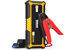 ‎GOOLOO GOOLOO GP4000 Starthilfe Powerbank, 4000A Auto Starthilfe 12V (Alle Benzin und Bis Zu 10L-Diesel) Supersafe Powerbank Starthilfe mit LED, Tragbare Auto Batterie Booster mit Starthilfekabel