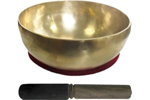 NATURHEILMITTEL HEILSTEINE METHUSALEM GMBH NEU-ULM Therapeutische UNIVERSAL KLANGSCHALE ca. 1000g 18-20cm Handarbeit Nepal 3-tlg Klangmassage Set Klangtherapie + Entspannung + Meditation mit Kissen + Klöppel. 70221-4