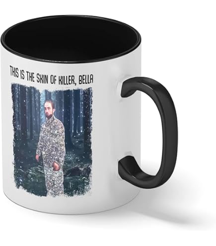 Tazza Da Caffè Twilight Saga The Original DILF Carlisle Cullen - Bianca Con Bordo E Manico Blu - 6