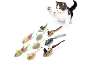 ZWZNBL 9 pezzi di catnip gatto giocattolo gatto gioca con denti da masticare pulizia gatto giocattolo topo fruscio piccolo giocattolo interattivo