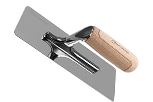 ROLLINGDOG 240mm x 90mm Plastering Trowel -Venetian Trowel Plastering Tools with Beech-Handle Stainless Steel 9.45“x3.54"
