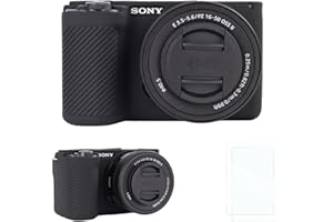 Rieibi Silikonowe etui na aparat Sony Alpha ZV-E10 II z 2 foliami ochronnymi, lekkie etui na aparat Sony ZV-E10II do aparatu Sony ZV-E10 II