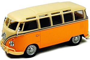 Voiture collection Sixties 1/43 VW Samba de couleur orange