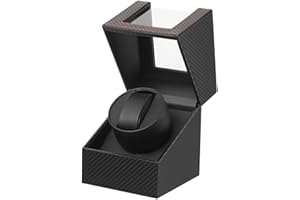 LINGFANSTORE Automatische Uhrenbeweger Box Single Uhrenbeweger PU Leder Uhrengehäuse mit leisem Motor Batteriebetrieb Oder Netzteil für Automatikuhren…
