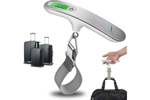 VOXXU Pèse-bagages numérique précis avec capacité de 50 kg - Balance portable pour valise | Pèse-bagages précis pour valises | Pèse-bagages robuste pour bagages | Accessoires de voyage
