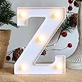 SATYAM KRAFT 1 Pcs Marquee Alphabet Shaped Led Light - Asthetic Decorations Letter Light for Romantic Gift, Bedroom, Table, Home Decoration, Night Light Lamp (White, 16 CM) (Style Z)